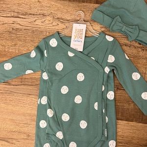 Polka dot Top, Pants and Hat